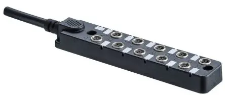 Produktfoto 1 von Amphenol Industrial X-LOK M8 Sensor-Verteilerkasten, 4-fach 6A, 3m Kabel, 30V