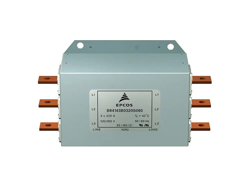 EPCOS B84143B EMV-Filter, 520V ac, 1.6 kA, Durchsteckmontage, Stromschiene, 3-phasig 14 mA
