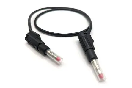 Produktfoto 1 von Mueller Electric Messleitung 32A Stecker / Stecker, Schwarz 0.25 m, 600V