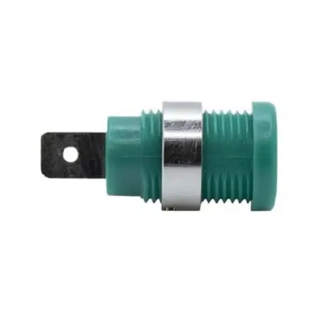 Produktfoto 1 von Mueller Electric 4 mm Stecker Grün Bananenstecker, Kontakt Nickel, 1kV 35A, Lötanschluss