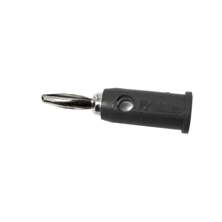 Produktfoto 1 von Mueller Electric 4 mm Stecker Schwarz Bananenstecker, Kontakt Gold über Nickel, 250V 5A Steckbar