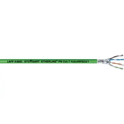 Lapp Cat7 Ethernet-Kabel, 100 m, Grün Verzinnte Kupferlegierungsummantelung Geschirmt