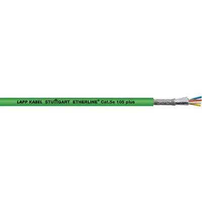 Produktfoto 1 von Lapp ETHERLINE Cat.5e 105 plus Cat5e Ethernet-Kabel, 100 m, Grün, A Stecker, B Stecker Verzinnte