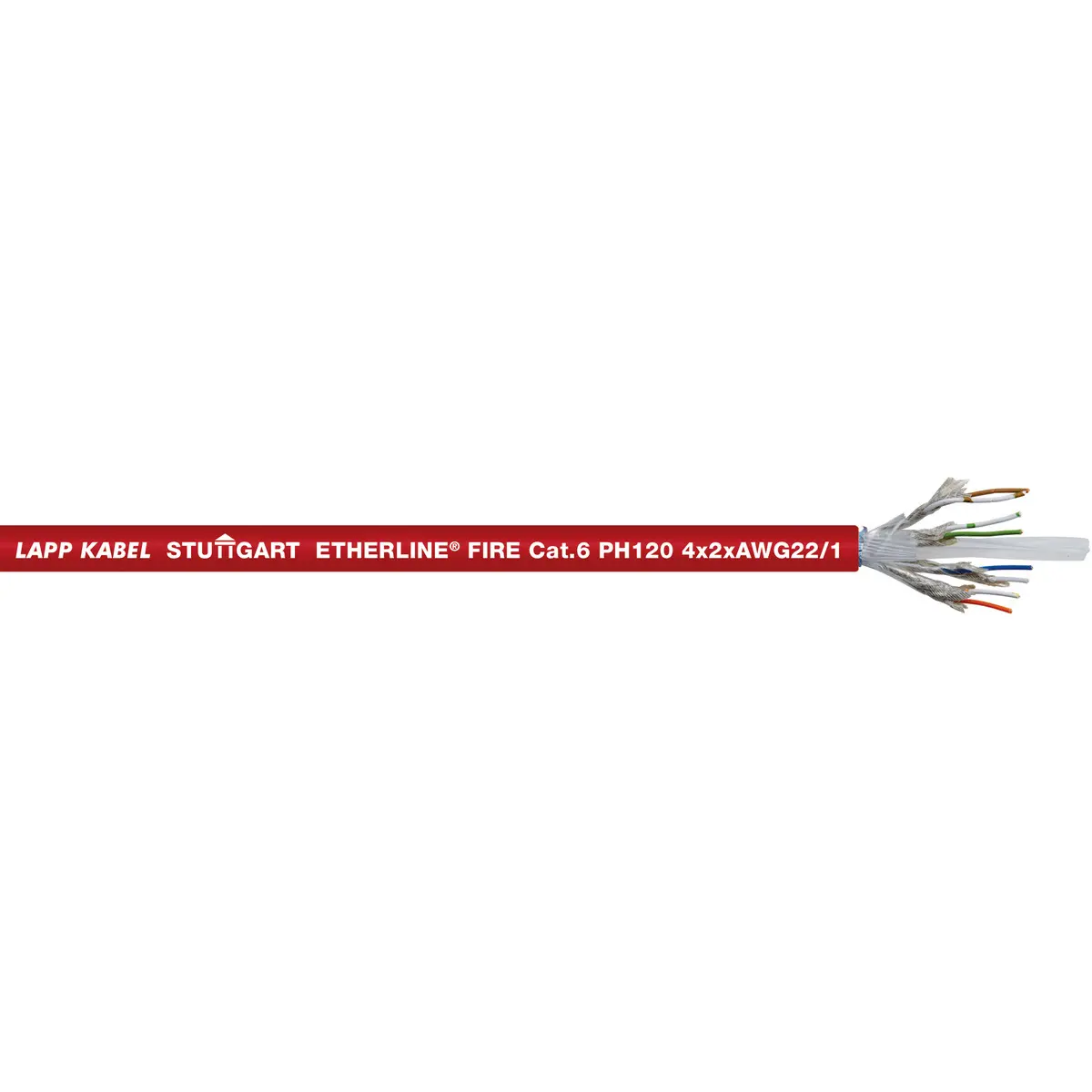 Produktfoto 1 von Lapp Cat6 Kat. 6 Ethernet-Kabel, 100 m, Rot Nicht abgeschlossen Verzinnte Kupferlegierungsummantelung, Raucharm