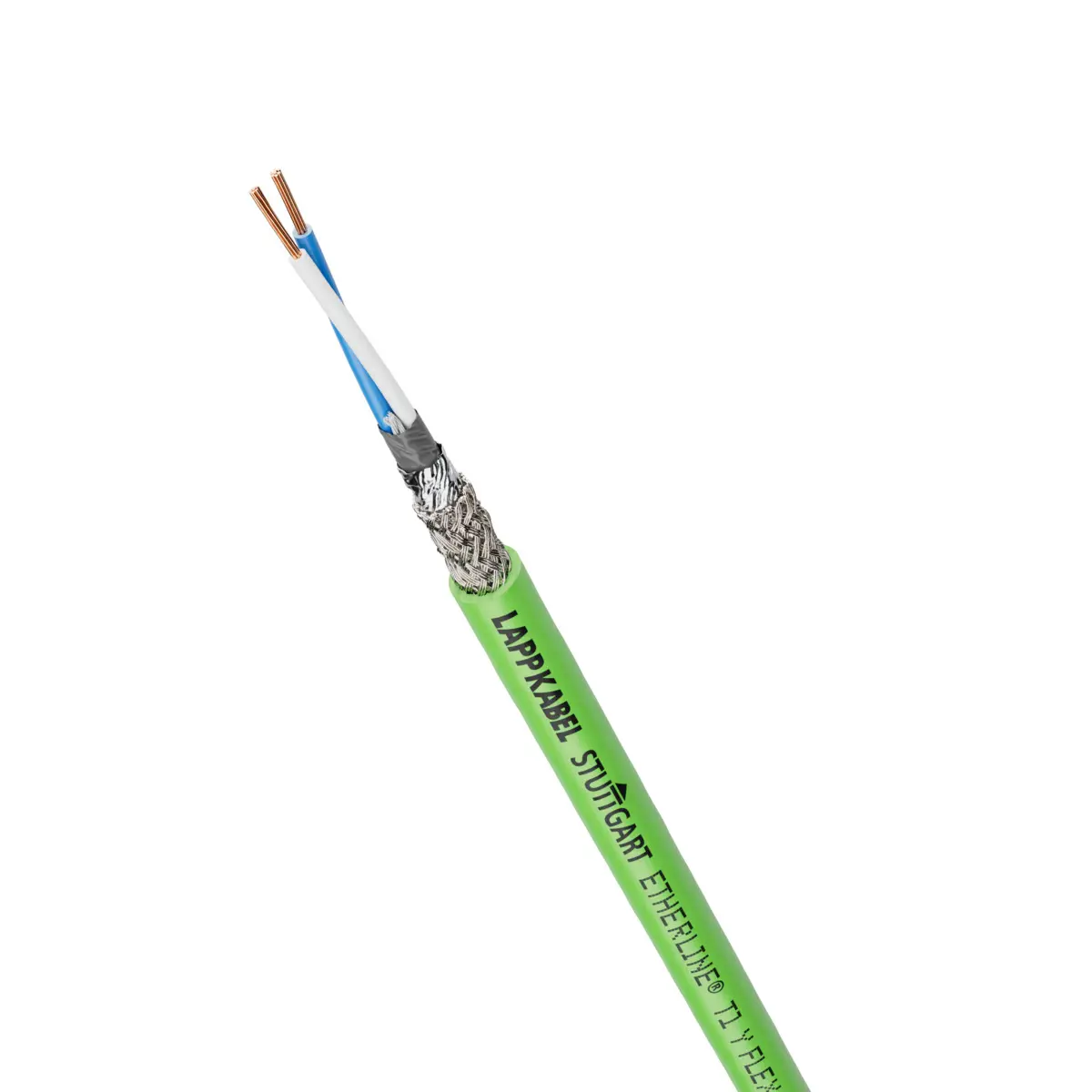 Produktfoto 1 von Lapp Cat5 Ethernet-Kabel, 100 m, Grün Geschirmt, Aussen ø 5.8 mm Außen-ø , Polyvinylchlorid
