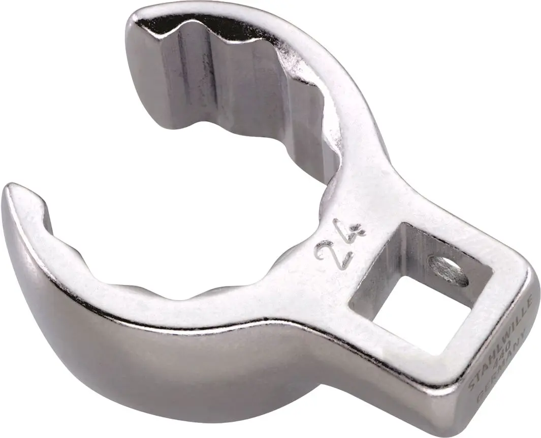Produktfoto 1 von STAHLWILLE, 22.5 x 24 mm Krähenfuß, Chrom, Spanner Size 32 mm L.64 mm