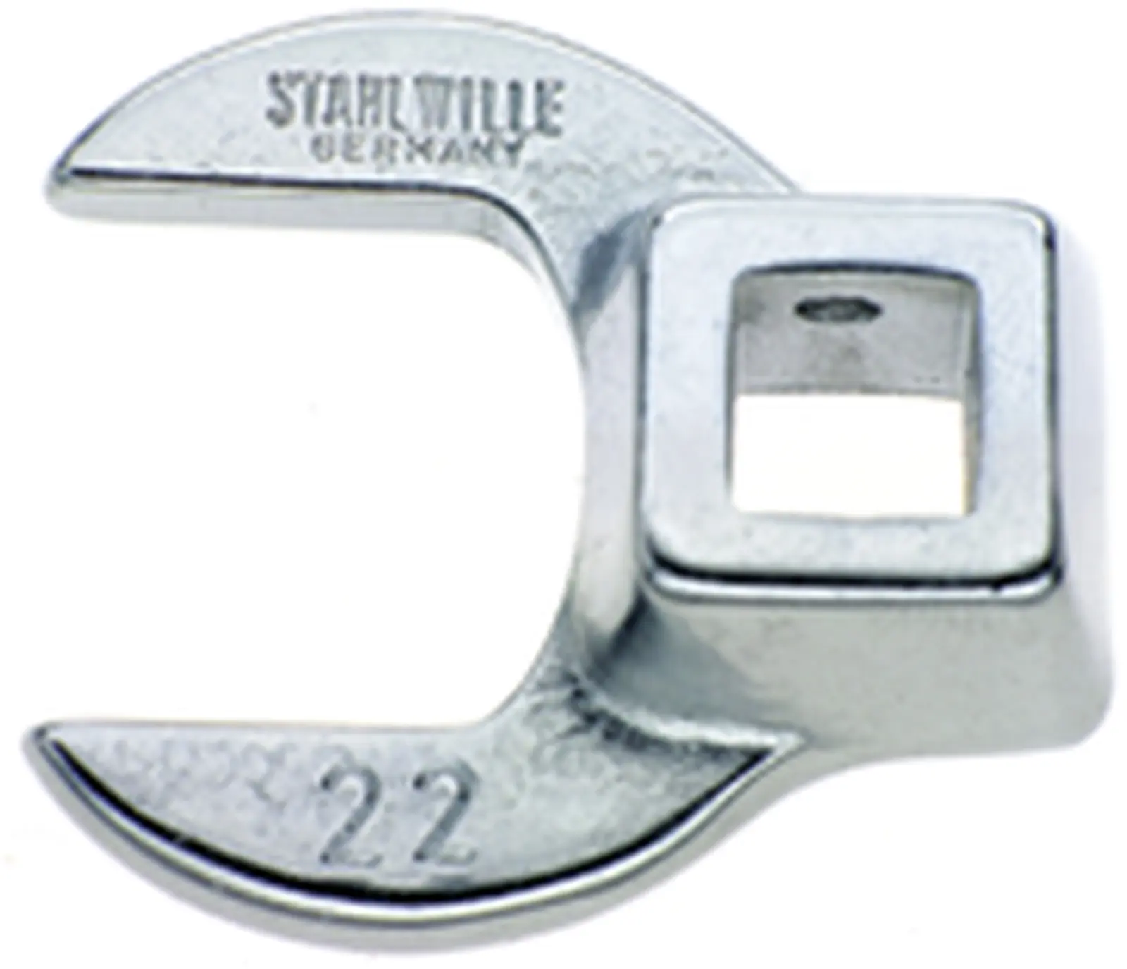 Produktfoto 1 von STAHLWILLE, 6.3 x 40 mm Krähenfuß Krähenfuß-Schlüssel, Chrom, 22 mm