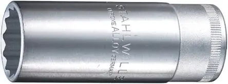 Produktfoto 1 von STAHLWILLE 1/2 in 12-Kant Buchse SW 19 mm Vierkant x 83mm