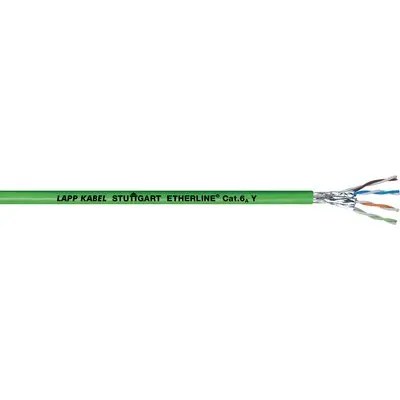Produktfoto 1 von Lapp Cat6a Cat6a Ethernet-Kabel, 100 m, Grün, A Stecker, B Stecker Verzinnte Kupferlegierungsummantelung