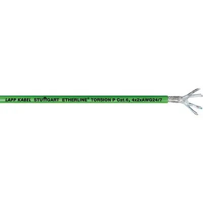 Produktfoto 1 von Lapp Cat6a Ethernet-Kabel, 100 m, Grün, A Stecker, B Stecker Verzinnte Kupferlegierungsummantelung