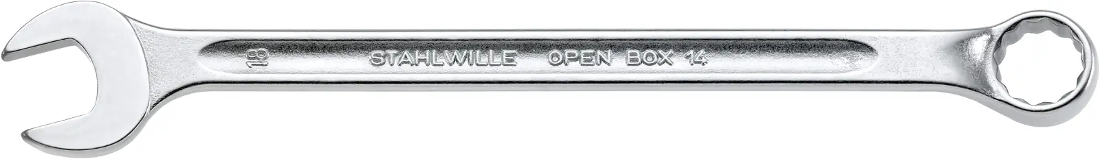 Produktfoto 1 von STAHLWILLE Ring-Maulschlüssel 1 in Chrom Stahl Höhensicher, Länge 265 mm