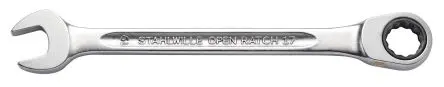 Produktfoto 1 von STAHLWILLE Gabel‑Ring Ratschenschlüssel Chrom 1/2 in Chrom Stahl, Länge 145mm