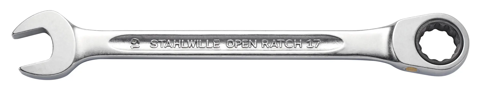 Produktfoto 1 von STAHLWILLE Gabel‑Ring Ratschenschlüssel Chrom 1/2 in Chrom Stahl, Länge 145 mm