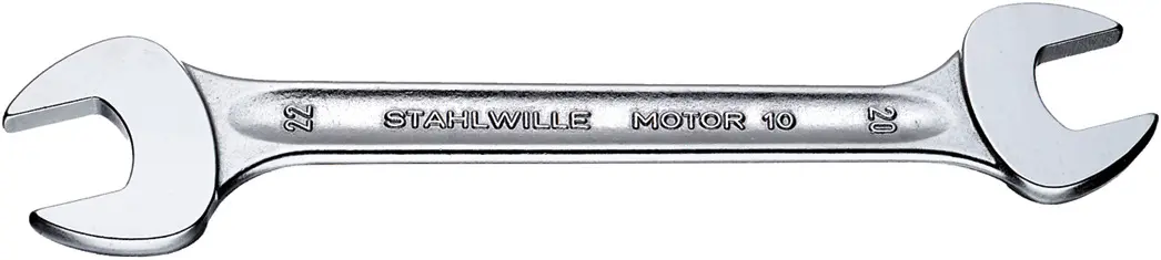 STAHLWILLE Doppelgabelschlüssel Zoll, CrMo-Stahl Höhensicher, Länge 190 mm