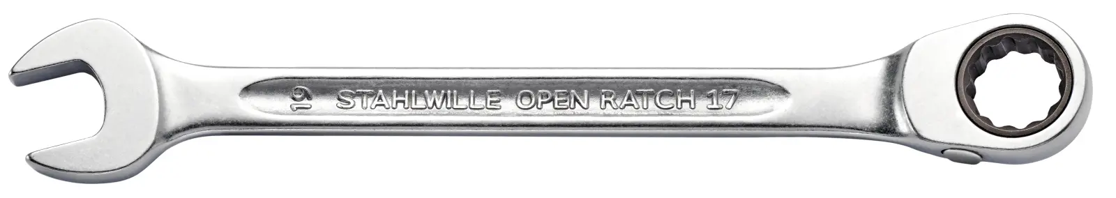 Produktfoto 1 von STAHLWILLE Gabel‑Ring Ratschenschlüssel Chrom 0.59 in Chrom Stahl, Länge 202 mm