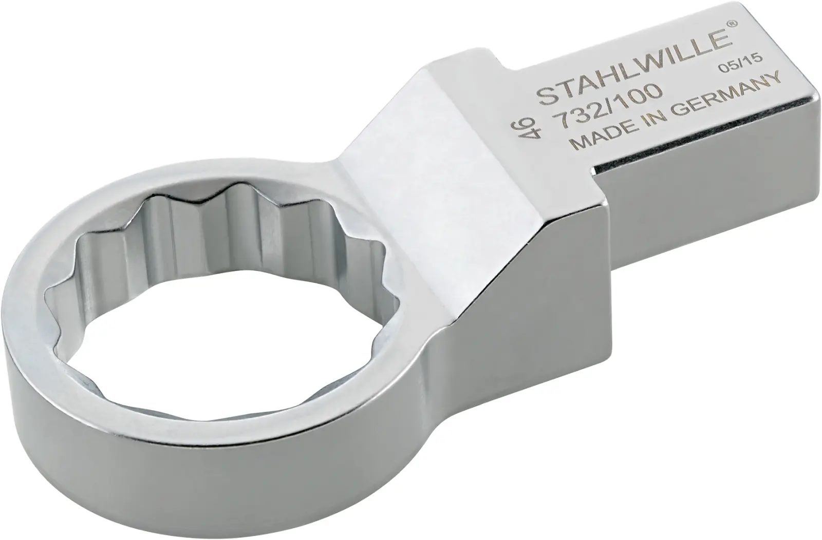 Produktfoto 1 von STAHLWILLE, 9 x 12 mm Rund Einsetzring-Schraubenschlüssel, Chrom, 26 mm