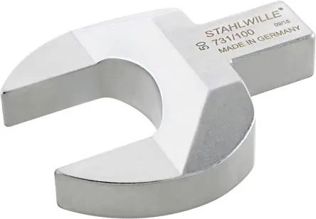 Produktfoto 1 von STAHLWILLE, 22 x 28 mm Gabelschlüsseleinsatz Einsetzschlüssel, Chrom, 46 mm