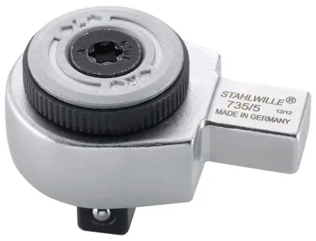 Produktfoto 1 von STAHLWILLE, 9 x 12 mm Umschaltbare Ratsche Ratscheneinsatzwerkzeug, Chrom, 33 mm