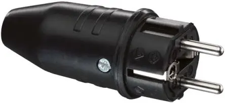 Produktfoto 1 von brennenstuhl Netzstecker und -steckdose Kabel 16A, Typ E, Typ E Kunststoff, 250V Schwarz Schraubanschlussklemme, für