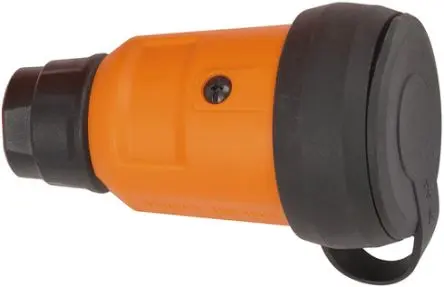 Produktfoto 1 von brennenstuhl Netzstecker und -steckdose Kabel 16A, Typ E, Typ E Kunststoff, 250V Schwarz, Orange Schraubanschlussklemme,