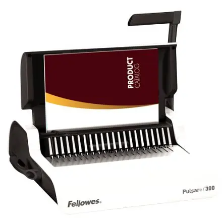 Produktfoto 1 von Fellowes Kamm Bindemaschine Pulsar+ 300, 300 Blätter, Stanz 20 Blätter 6.9 kg H. 135 mm T. 460 mm B. 396mm