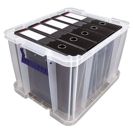 Produktfoto 1 von Fellowes 36L Polypropylen Aufbewahrungsbox Abschließbar, Klar 31.5 cm x 47.5cm x 38 cm