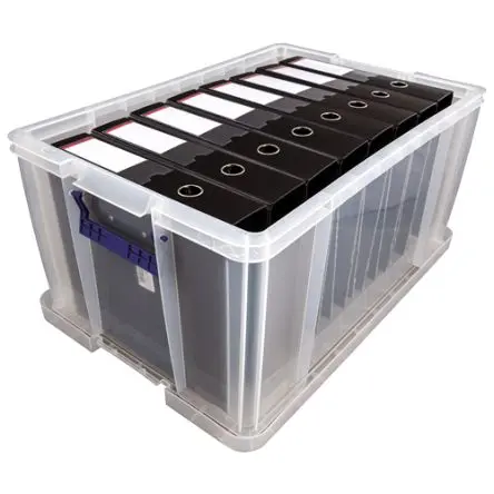 Produktfoto 1 von Fellowes Polypropylen Aufbewahrungsbox Abschließbar, Klar 32 cm x 66cm x 45 cm