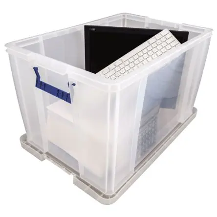 Produktfoto 1 von Fellowes 85L Polypropylen Aufbewahrungsbox Abschließbar, Klar 39 cm x 66cm x 45 cm