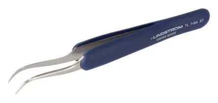 Produktfoto 1 von LINDSTRÖM Edelstahl Pinzette, 122mm, Spitze Gebogen, Sehr Fein Antimagnetisch 1-teilig ESD-Sicherheit