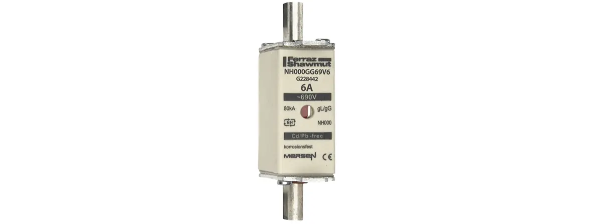 Produktfoto 1 von Mersen NH-Sicherung NH000, 690V ac / 6A gG