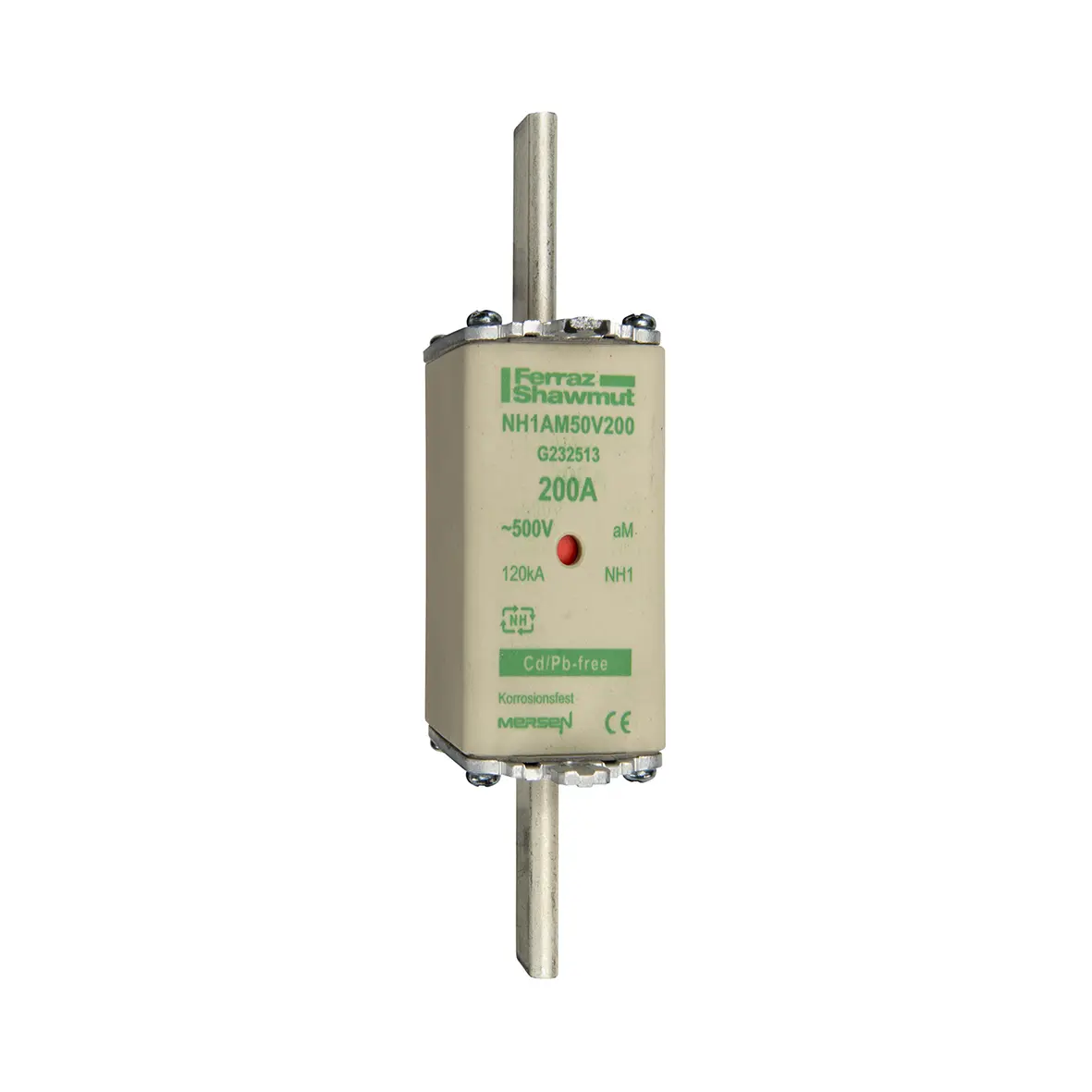 Produktfoto 1 von Mersen NH-Sicherung NH1, 500V ac / 200A aM