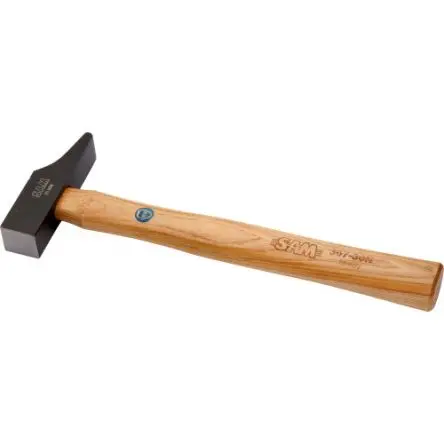 Produktfoto 1 von SAM Hammer, Tischlerhammer aus Stahl 315 g Hickory-Holz-Stiel 300 mm