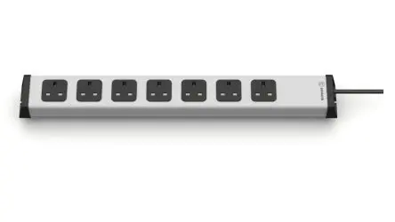 Produktfoto 1 von Ehmann 0200 Typ G Steckdosenleiste, 7-fach 13A, UK-Netzstecker, 1.5m Kabel, 230V Abgesichert