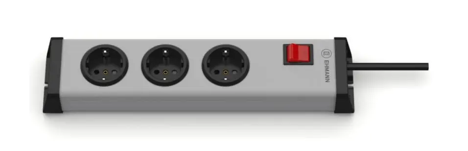 Produktfoto 1 von Ehmann 0201 Typ F Steckdoseneinheit Überspannungsschutz, 3-fach 16A CEE, 3m Kabel, 250 V
