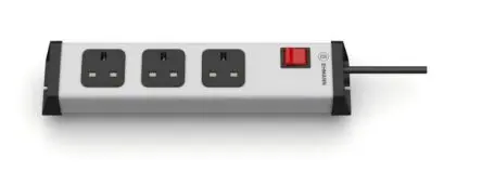 Produktfoto 1 von Ehmann 0201 Typ G Steckdosenleiste Überspannungsschutz, 3-fach 13A, UK-Netzstecker, 1.5m Kabel, 230V Abgesichert