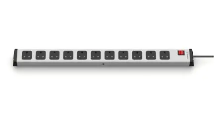 Produktfoto 1 von Ehmann 0201 Typ G Steckdosenleiste Überspannungsschutz, 11-fach 13A, UK-Netzstecker, 3m Kabel, 230V Abgesichert