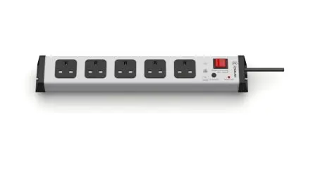 Produktfoto 1 von Ehmann 0206 Typ G Steckdosenleiste Überspannungsschutz, 5-fach 13A, UK-Netzstecker Überspannungsschutz, 1.5m Kabel, 230V