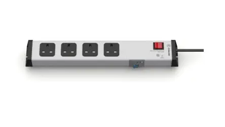 Ehmann 0221 Typ G Steckdosenleiste Überspannungsschutz, 4-fach 13A, UK-Netzstecker, 1.5m Kabel FI Schutzschalter