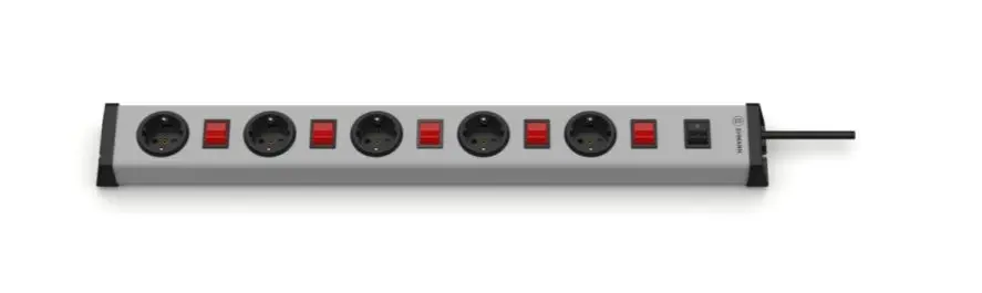 Ehmann Typ F Steckdoseneinheit Überspannungsschutz, 5-fach 16A CEE, 1.5m Kabel, 250 V