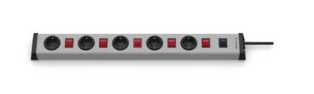 Produktfoto 1 von Ehmann Typ F Steckdosenleiste Überspannungsschutz, 5-fach 16A CEE, 1.5m Kabel, 250V