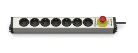 Produktfoto 1 von Ehmann 0819 Typ F Steckdosenleiste Überspannungsschutz, 7-fach 16A CEE, 3m Kabel, 230V