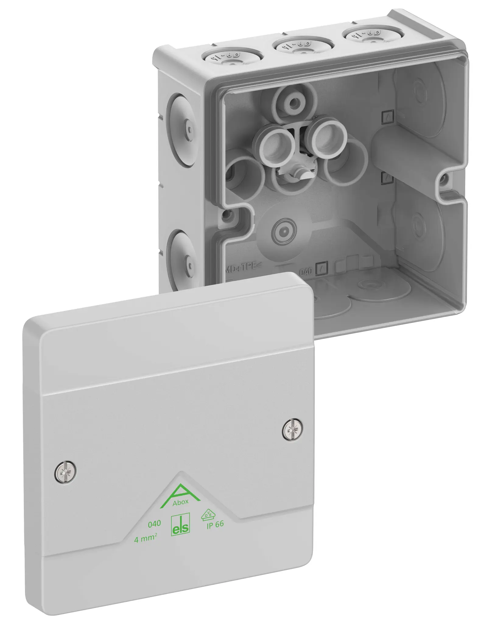 Produktfoto 1 von Spelsberg Abox m 040 Polystyrol Abzweigdose Grau IP65, IP54 0 Breite 94 mm Höhe 57 mm Länge 94 mm