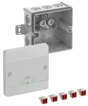 Produktfoto 1 von Spelsberg Abox 040 AB-4² Polystyrol Abzweigdose Grau IP54, IP65 5 Breite 94mm Höhe 57 mm Länge 102 mm