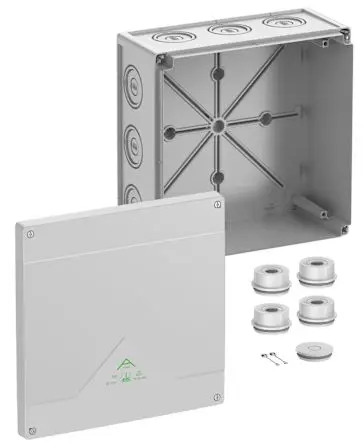 Produktfoto 1 von Spelsberg Abox 350-L Polystyrol Abzweigdose Grau IP65, IP54 0 Breite 250mm Höhe 120 mm Länge 252 mm