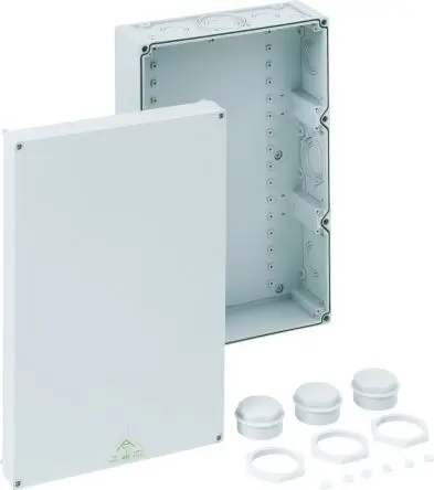 Produktfoto 1 von Spelsberg Abox 700-L Polystyrol Abzweigdose Grau IP54, IP65 0 Breite 300mm Höhe 132 mm Länge 450 mm