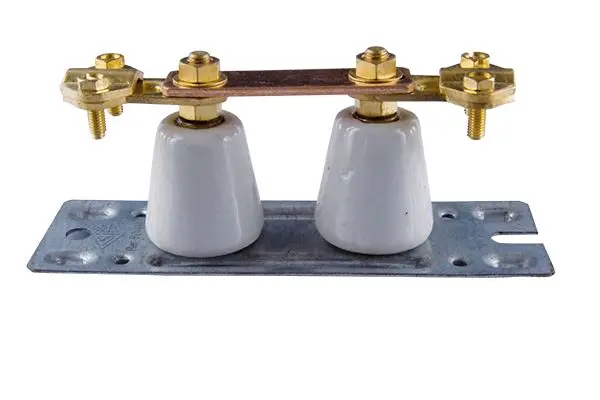 Produktfoto 1 von SIB Kupfer Erdungsstab, 150 mm x 60 mm x 46 mm, 2 Anschlüsse