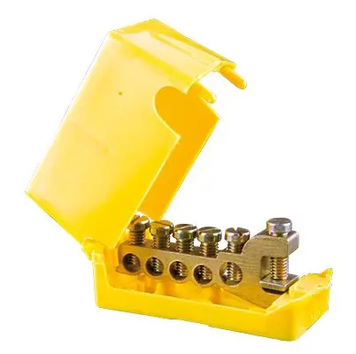 Produktfoto 1 von SIB Kupfer Erdungsstab, 35 mm x 46 mm x 78 mm, 5 Anschlüsse