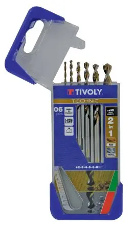 Produktfoto 1 von Tivoly HSS Holz Satz 2 mm → 8 mm, 6-teilig für Holz