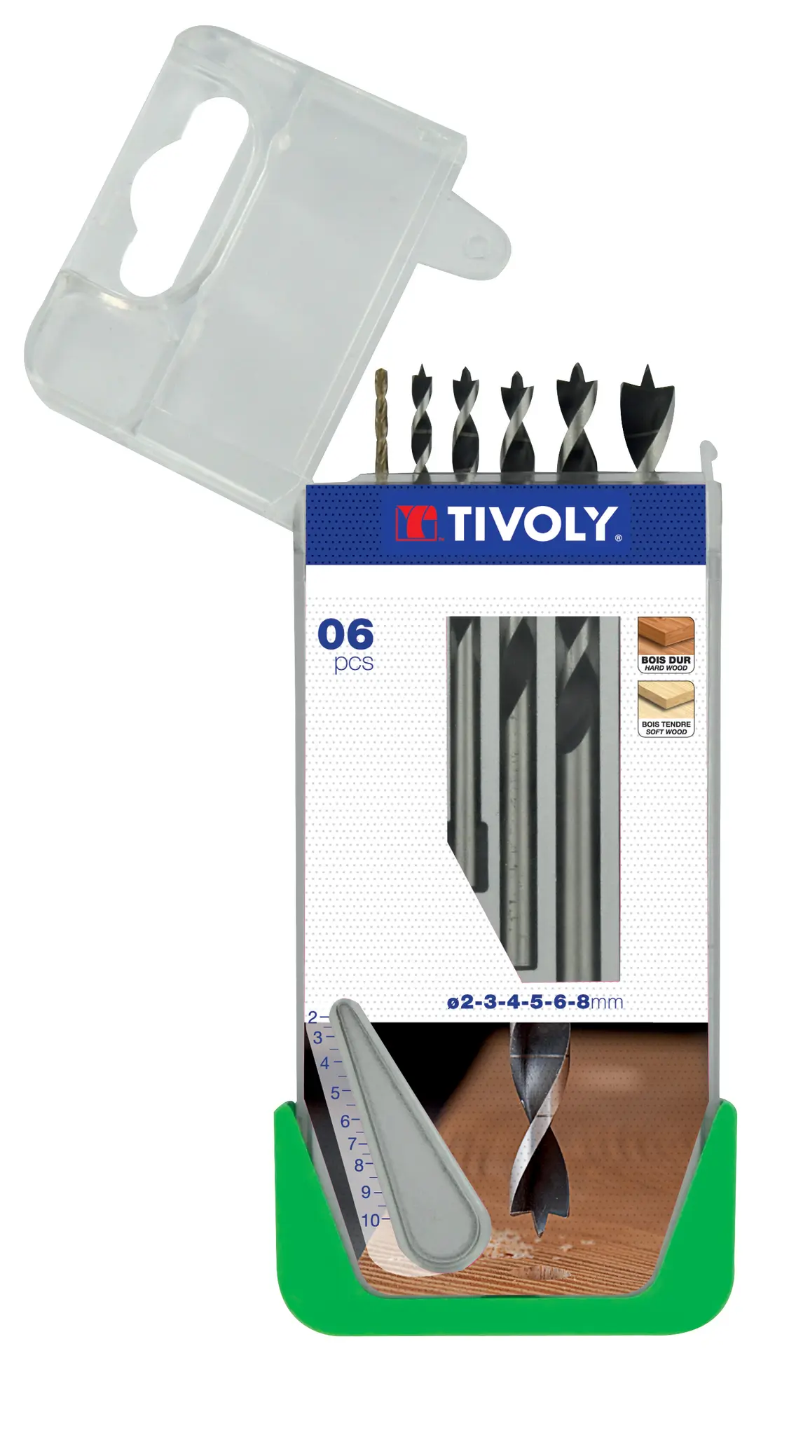 Produktfoto 1 von Tivoly Holz Satz 2 mm → 8 mm, 6-teilig für Holz