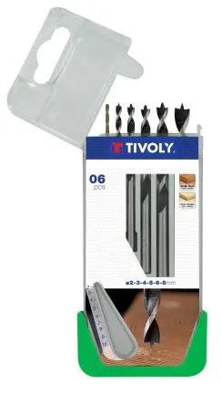 Produktfoto 1 von Tivoly Holz Satz 2 mm → 8 mm, 6-teilig für Holz